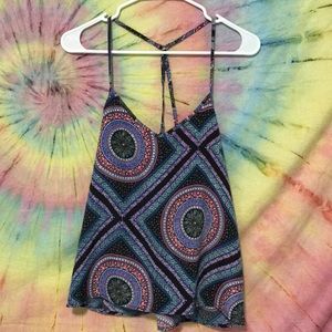 hollister paisley print flowy tank